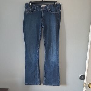 Levi's Women's Dark Blue Boot Cut Jeans 524 Too Superlow Sz 8